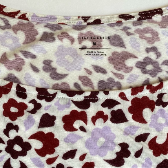 NWT 14th & Union floral tank top - Picture 5 of 7